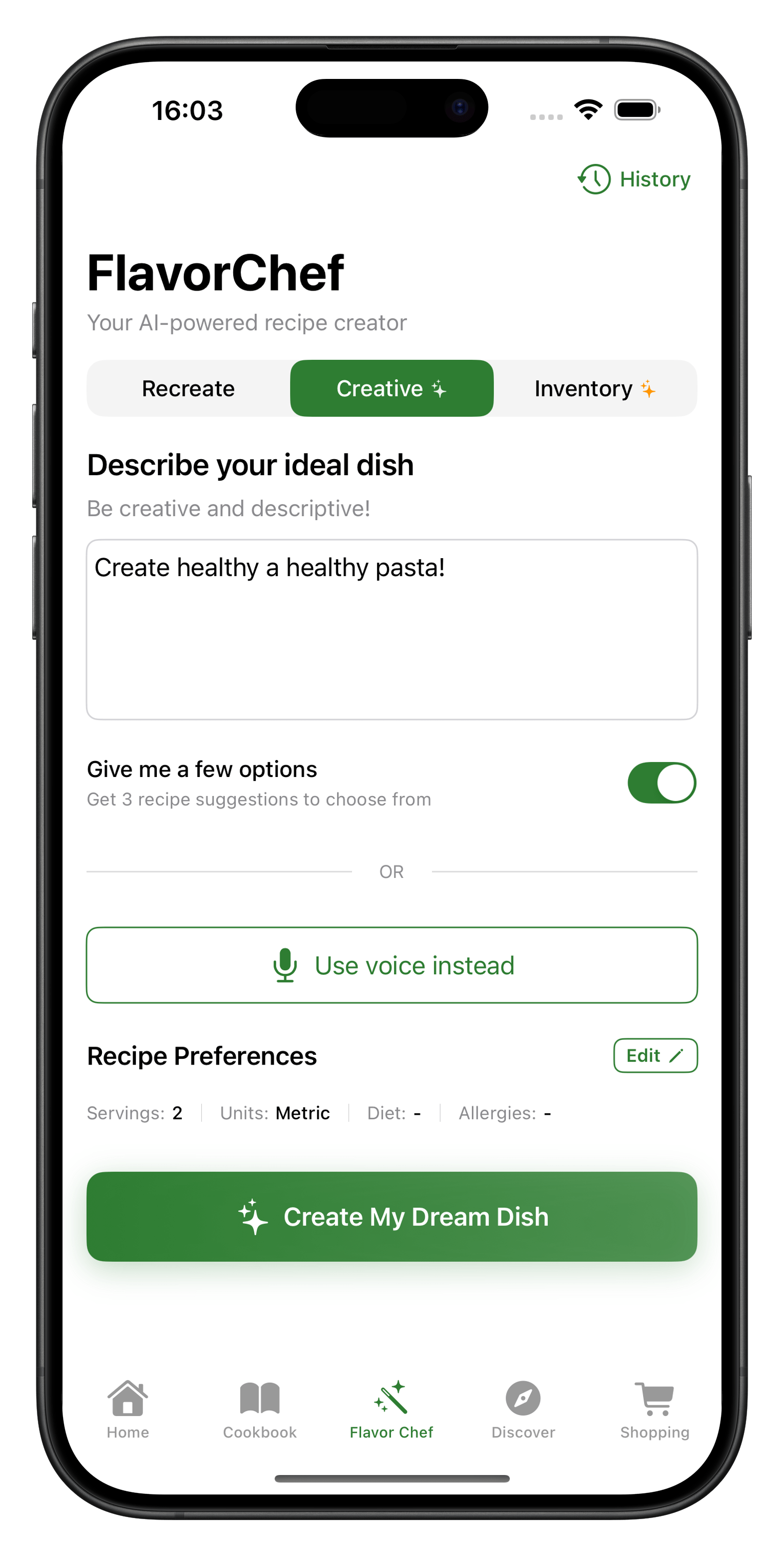 FlavorOS Creative Mode