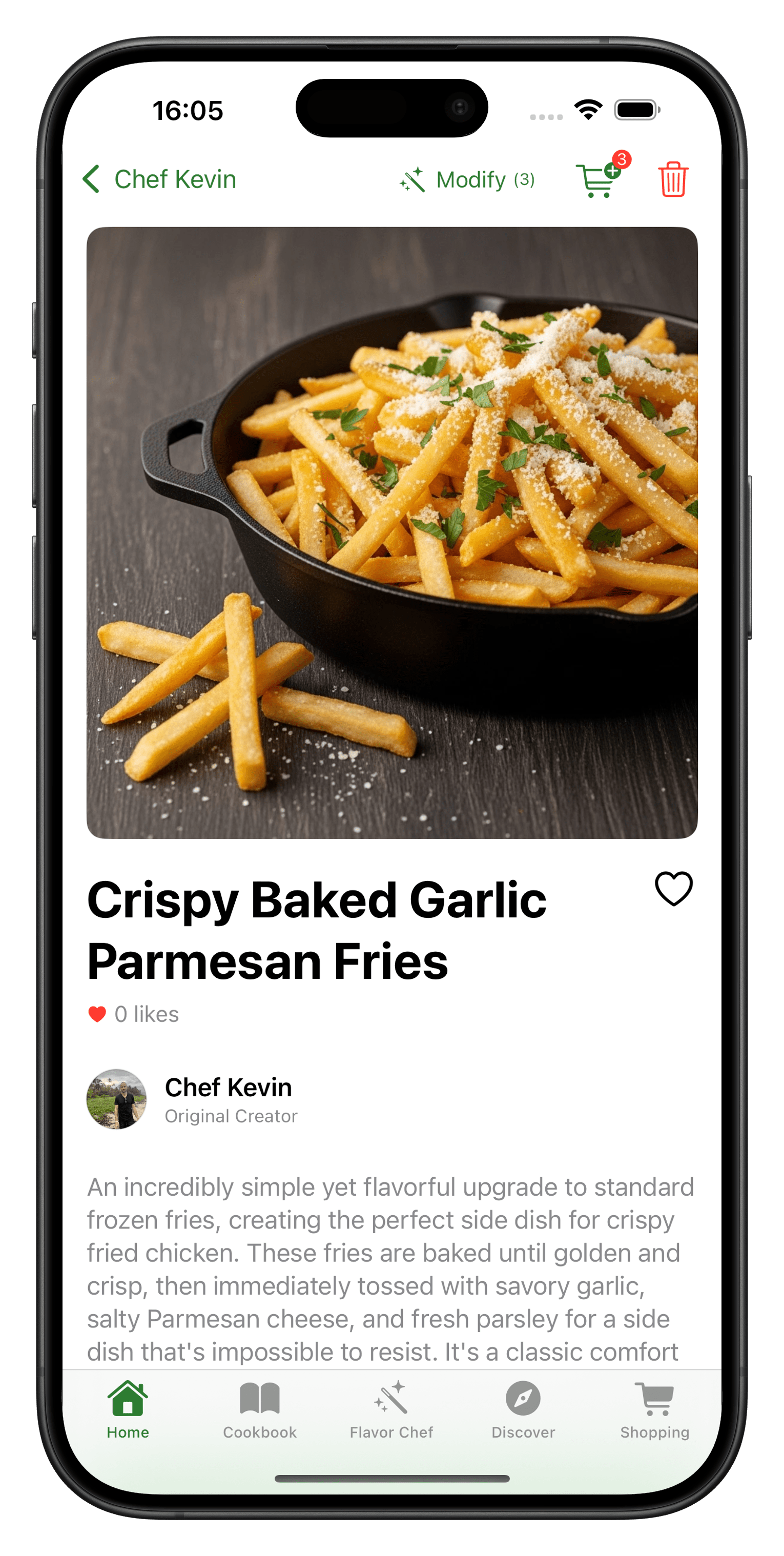 FlavorOS Recipe View